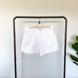 Agolde Dee Ultra High Rise Denim Shorts Oyster